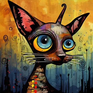 Tecknad nyckfull sfinx Cat 4
