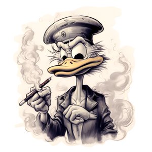 Scrooge McDuck, röker en stor marijuanajoint 1