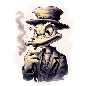 Scrooge McDuck, röker en stor marijuana joint 4