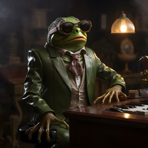Elton John som en groda med solglasögon och piano 2
