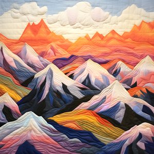 Quiltad bergskedja 1