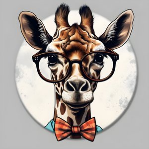 Giraff med glasögon 1