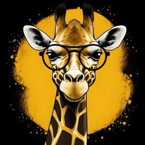 Giraff med glasögon 4