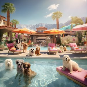 Hunde-Poolparty i Palm Springs 3