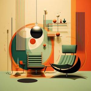 Modern designgrafik från mitten av århundradet 3