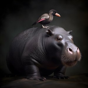 Capybara blandat med en silverback gorilla 1