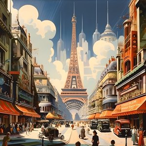 Reklamaffisch, Paris, Frankrike 3