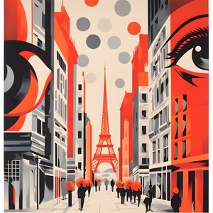 Reklamaffisch, Paris, Frankrike 4