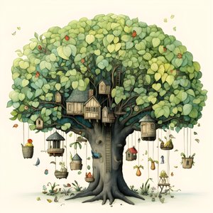 barns illustrationsträd 3