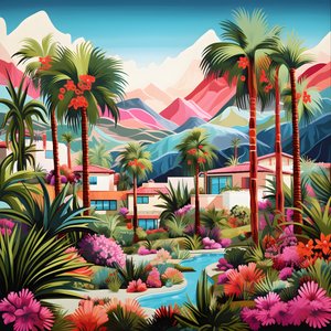 detaljerad illustration av Palm Springs 3