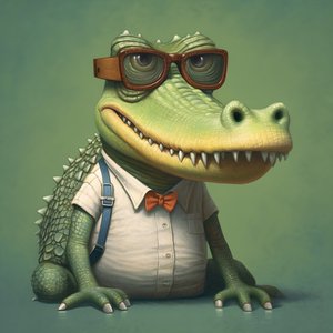 en krokodil i komisk stil 2