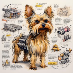 en förklaring till en mekanisk Yorkie-hund 3