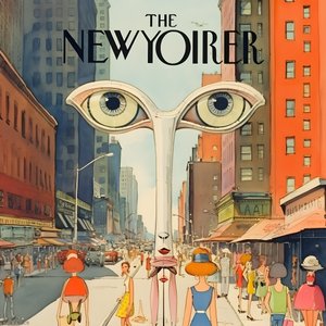 färgglada new yorker cover vintage tecknad gag 4