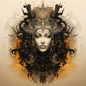 leonardo davinci koncept skiss albumkonstverk roten av ett träd som växer ur jorden och stiger upp i himlen som jack and the beanstalk 3