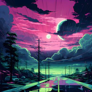 surrealistiskt abstrakt landskap 2