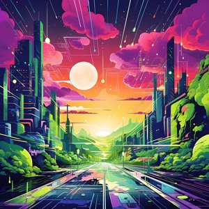 surrealistiskt abstrakt landskap 3