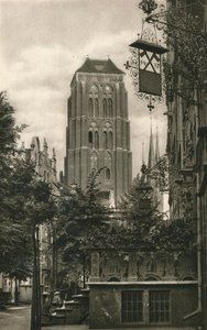 Gdansk. Jopengasse - Marienkirche, 1931 av Kurt Hielscher