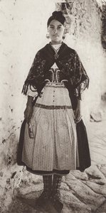 Spanien: Lagartera Costume, provinsen Toledo (s/v foto)