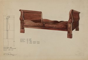 Slädsäng, ca. 1936.