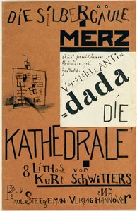 Omslag till "Die Kathedrale" av Kurt Schwitters, publicerad c.1920 av Kurt Schwitters