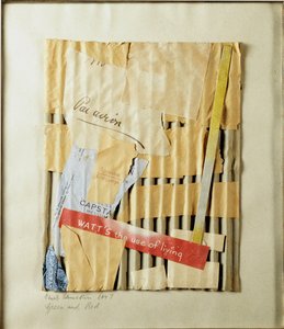 Grönt och rött (grönt och rött) Collage av Kurt Schwitters (1887-1948) 1947 privat samling av Kurt Schwitters