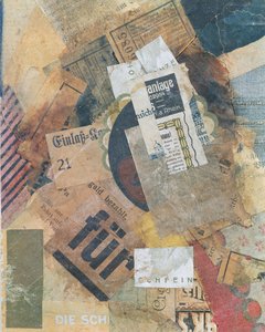 Merz 94 grön fläck, 1920 av Kurt Schwitters
