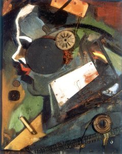 Merzbild 1A (Läkaren) av Kurt Schwitters