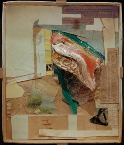 Utan titel (bild med rotved eller komposition med låda) av Kurt Schwitters