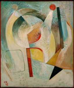 Röd cirkel av Kurt Schwitters