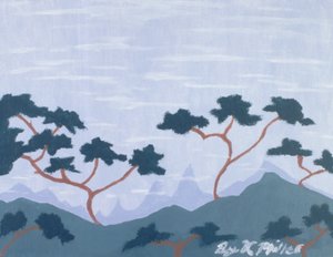 Mountain Peaks, 2004 (akryl utan duk)
