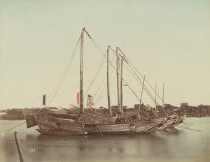 Japanska junkar av Kusakabe Kimbei