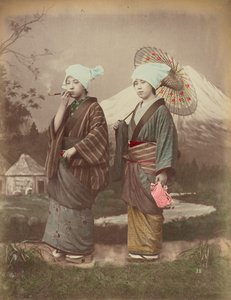Japanska resenärer av Kusakabe Kimbei