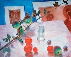 Stilleben i rosa, 1918