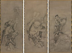 Hotei med Daoist Immortals