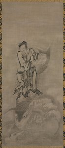 Hotei med daoistiska odödliga, sent 1600-tal-tidigt 1700-tal.