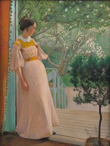 Vid de franska Windows. Konstnärens fru av Laurits Andersen Ring
