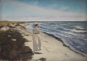 Dam vid Karrebæksminde Beach, Själland av Laurits Andersen Ring