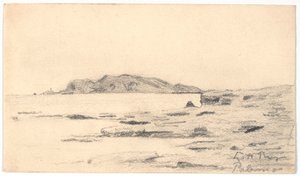 Monte Pellegrino sett från kusten vid Palermo av Laurits Andersen Ring