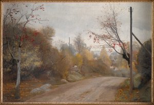 Vägen vid Mogenstrup, Själland. Höst av Laurits Andersen Ring