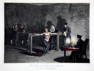 "Tredje graden av tortyr av inkvisitionen", 1813. av LC Stadler