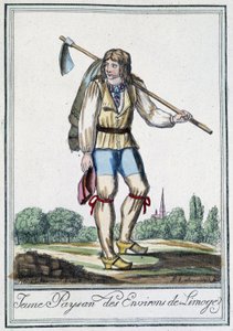 Ung bonde från omgivningarna i Limoges - i "" Encyclopédie des voyages"" av J. Grasset St Sauveur, Deron, Paris