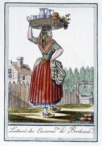 Milkmaid från runt Bordeaux - i "" Encyclopedia of Travels"" av J. Grasset St Sauveur, Deron, Paris