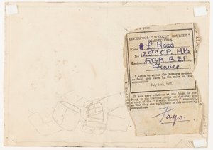 Inlämning till tidningstävlingsredaktör, 1917 av L. Hogg