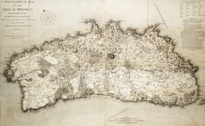Karta över Menorca av L. S. de la Rochette