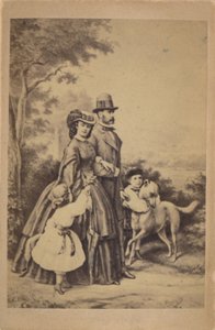 Franz Joseph I och Elisabeth av Österrike och deras kejserliga familj (illustration) av L. T. Neumann