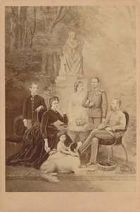 Franz Joseph I och Elisabeth av Österrike och deras kejserliga familj (illustration) av L. T. Neumann