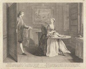 Pamela är representerad i detta första stycke, som skriver i hennes avlidna dams omklädningsrum, hennes historia är endast känd genom hennes brev. Hon är här överraskad av Mr. B. som förbättrar detta tillfälle för att främja hans design