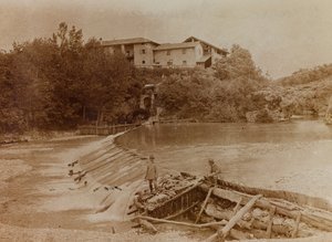 Album av första världskriget i Friuli-Venezia Giulia: floden Natisone i Premariacco, Udine, Italien (s/v foto) av L. Verdiani