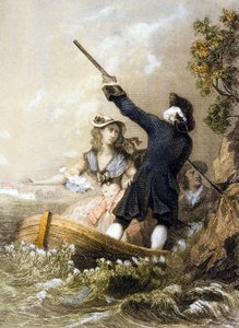 Illustration från "Julie eller den nya Heloise", ca 1852 av Lacour Lastudier
