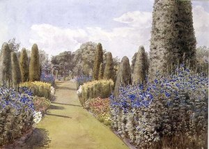 Den örtiga gränsen (akvarell på papper) av Lady Alice Willoughby
